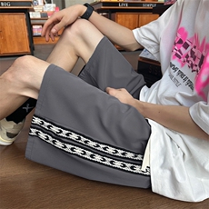 百搭针织拼接休闲百搭夏季冰丝五分短裤DK523-特批21，男装休闲裤，星座718-1