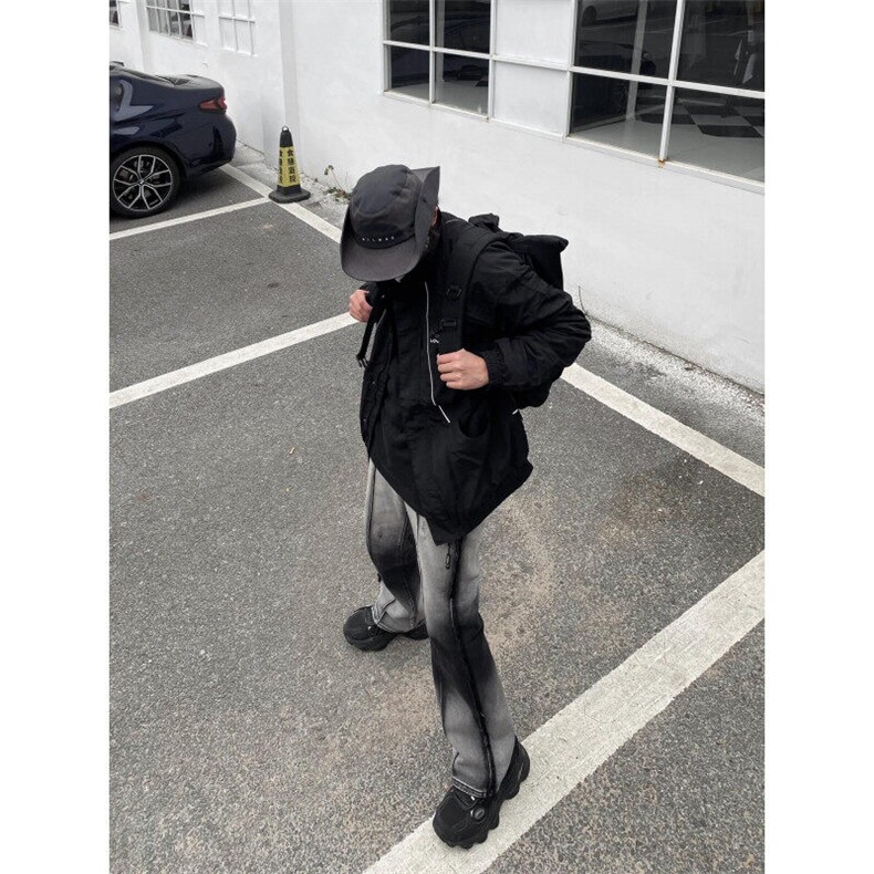 网络图现货新款渐变色微喇高街牛仔裤R1T1702-P85,男装牛仔裤,星座1005-4