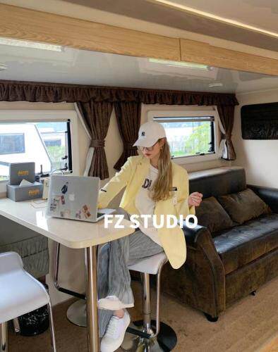 【春季新款】自制高品质薄款西装黄色，女装西装，F/TU