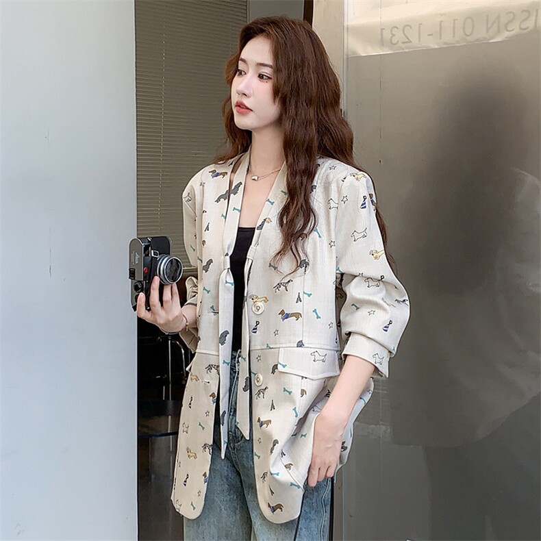 有货春装新款印花西装2C317A-8529-P155-K248,女装西装,2C317A