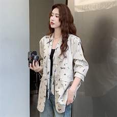 有货春装新款印花西装2C317A-8529-P155-K248，女装西装，2C317A