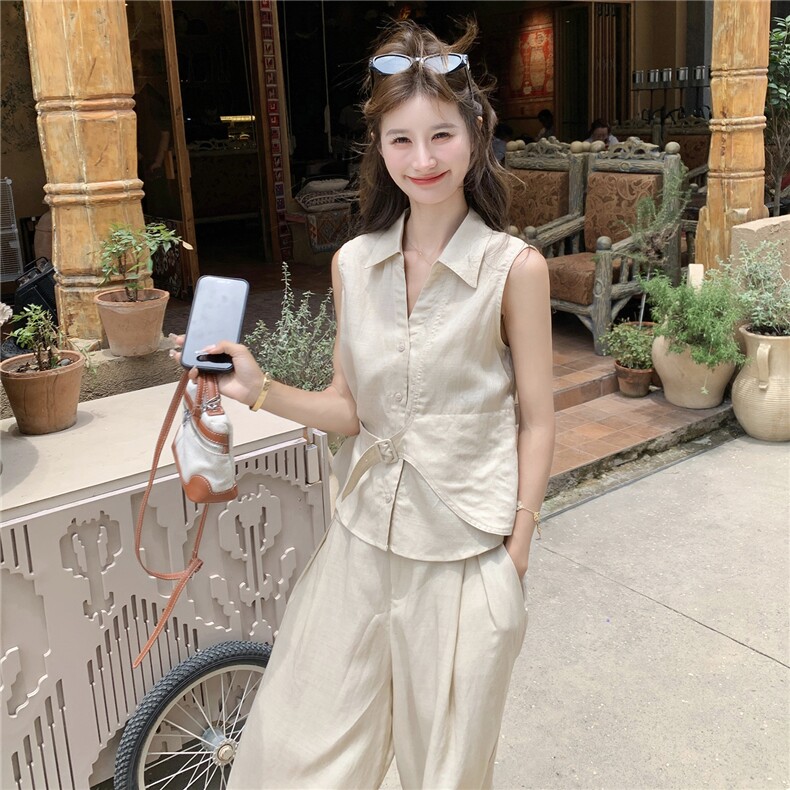 《现货好数据》26夏天丝亚麻老钱风套装女RF2B153-7018-P190-K308,女装套装/套裙,苗苗