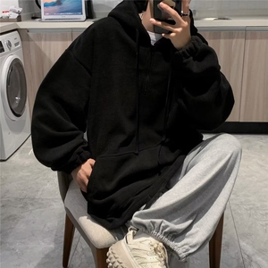 美式复古卫衣280克摇粒绒连帽做旧高街hiphop外套M101P38图片