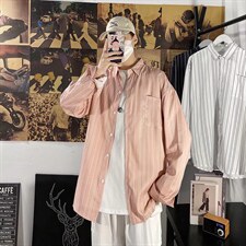 长袖衬衫男港风日系外套C2209P28图片
