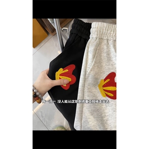 【现货】A785-P45控68 美式刺绣休闲短裤运动五分裤图片