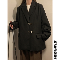 1中性风金属飞机扣设计西服男95%聚酯纤维5%氨纶XF77772P95控128，男装西服，星座226-2