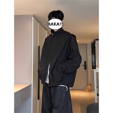 F669P58日系复古日男装春秋立领插肩休闲宽松情侣夹克拉链，男装夹克，星座512-6
