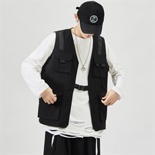新款秋季工装马甲背心男休闲外套潮牌宽松马夹MJ03/，男装背心/马甲，星座608A