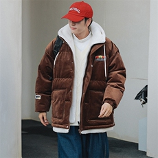 冬季男女假两件棉衣外套青少年加绒加厚绣标棉服8117-P140控价188，男装棉衣，电商A441-1