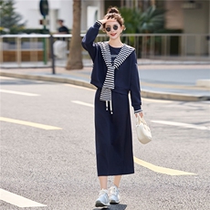 带披肩卫衣半身裙套装女春秋季2026新款气质一整套减龄休闲两件套，女装套装/套裙，丽影随形