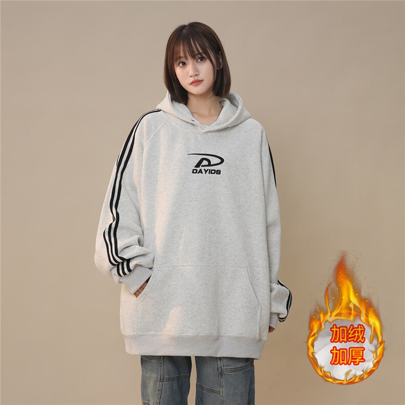 有数据！冬季万针刺绣卫衣上衣情侣装套头衫女W2204加绒-P65控98,男装卫衣,星座815A