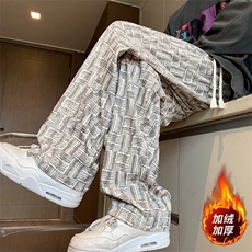 加绒加厚冬款男女休闲裤灯芯绒保暖直筒长裤h520P45，男装棉衣，星座1013-1