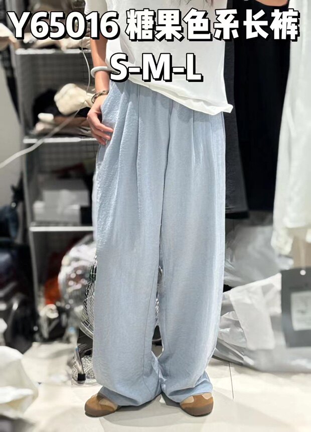 阔腿裤女夏季薄款2025新款宽松西装裤休闲小个子直筒裤子图片