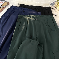 港风秋款男工装裤大口袋束脚抽绳冲锋裤长裤h794P45，男装休闲裤，星座1013-1