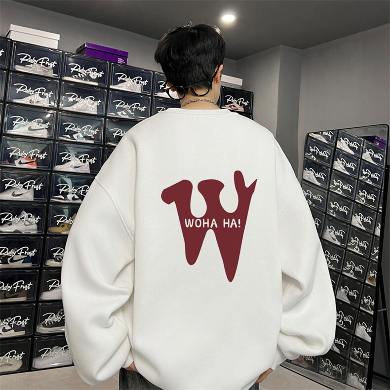 ！圆领卫衣港风长袖T恤男外套男WY126-P28,男装卫衣,电商B367