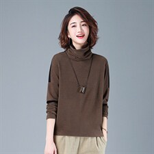 2021年春季新款潮韩版宽松显瘦堆堆领卫衣女春秋打底衫女棉百搭潮，女装卫衣/绒衫，简韵佳