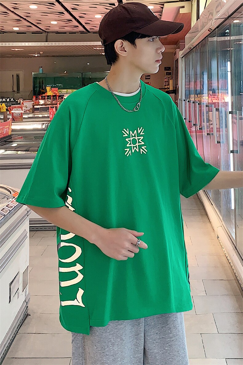 夏装港风纯棉立体T恤圆领潮牌纯色短袖男女同款1577-P38控价58,男装T恤,电商A441-1