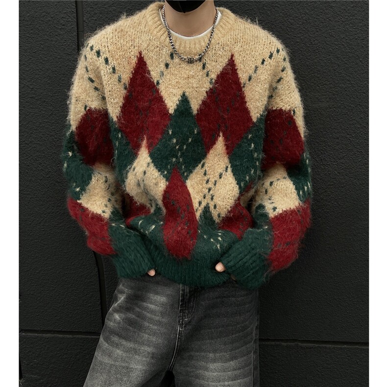 3现货圣诞黑标毛衣男款冬季宽松休闲慵懒风针织衫MY15-P55，男装针织衫/毛衣，星座514A（原614）