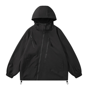 秋季新款二开宽松夹克男纯色冲锋衣外套DSA157B-JK7834-P68图片
