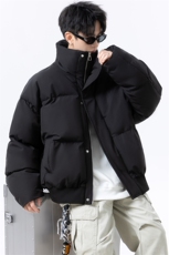 美式潮牌立领皮棉服男短款棉衣外套宽松面包服M5019P95控138，男装棉衣，电商A157