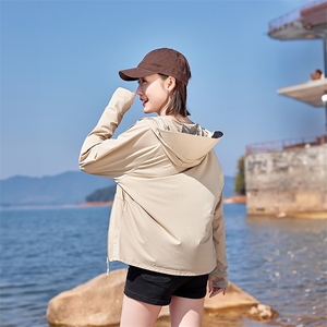 【徐璐同款】防晒衣女夏季2025新款冰丝凉感户外运动防晒服短图片