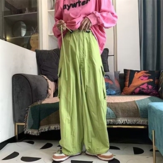 港风春款工装裤男女同款宽松多口袋束脚运动垂感休闲裤h737P40，男装休闲裤，星座1013-1