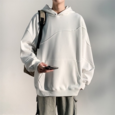 秋季现货纯色宽松二开卫衣男DSA157B-W6996-特P45，男装卫衣，电商A157B