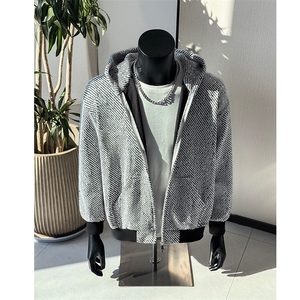 美式连帽小香风夹克男士春秋季新款休闲复古外套25XJ55233特批48图片