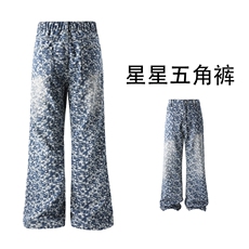春夏季美式ins高街hiphop五角星牛仔裤货号K26185特P45，男装牛仔裤，电商A063