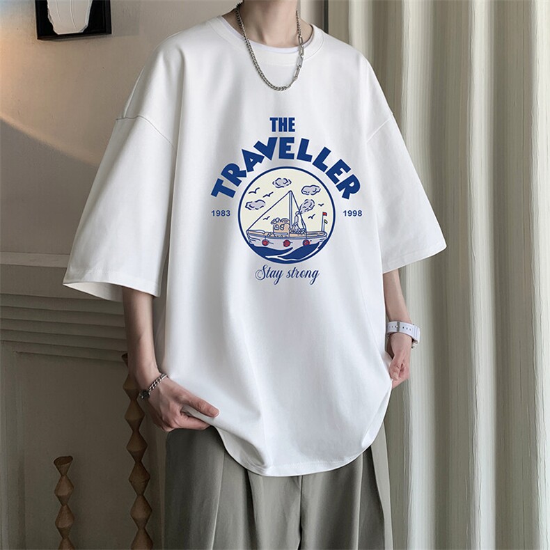 230g重磅纯棉短袖t恤男大码半袖半截袖DX17410-P20,男装T恤,电商A040
