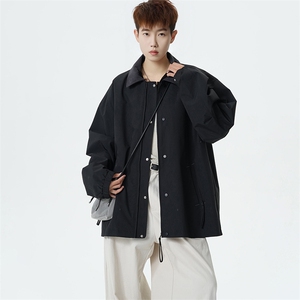 2026春季新款现货拼色衬衫领夹克男纯色外套DSA157B-JK7935-特P63图片