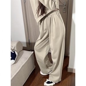 套装潮牌卫衣设计感上衣秋冬韩版宽松情侣开衫卫衣＋裤子E576-P45图片