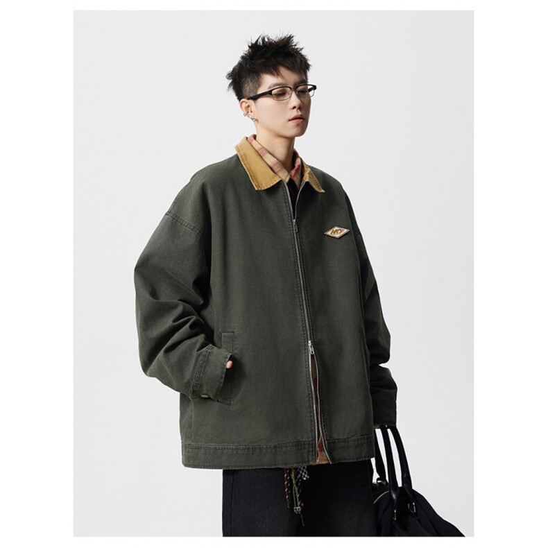 翻领卡哈特重磅简约经典高级休闲百搭潮夹克外套男2025JK1365-P95，男装夹克，星座1103-3