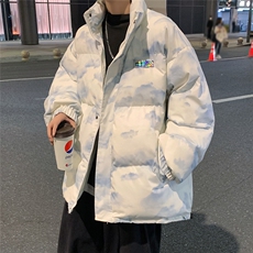 迷彩扎染贴标新标白鸭绒羽绒服A247-YR106特批P195控298，男装羽绒服，电商A247
