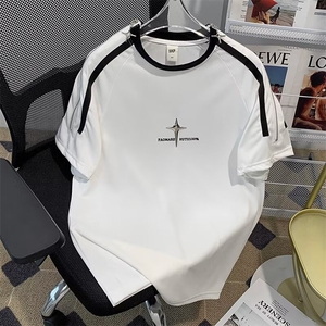 时尚~新款短袖T恤男夏季韩版潮流半袖上衣港风宽松休闲潮牌体恤衫图片