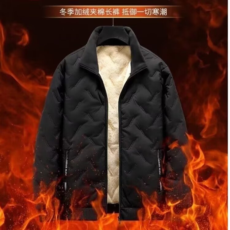 羊羔绒棉衣外套男士冬加绒加厚棉服保暖加大爸爸装棉袄TT840P52,男装棉衣,星座1013-5