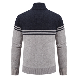 新款雪尼尔外套男士冬季加绒款潮流针织开衫男保暖图片