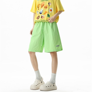 03夏季美式高街hipho格子肌理速干运动五分短裤XZ211-1-K2529-P40图片