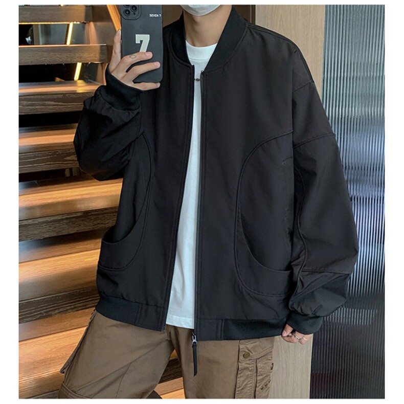 网红风大码防水棒球领冲锋衣个性设计光版二开jk1218 特p73图片