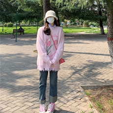 慵懒风软糯毛衣女秋冬2025年新款日系复古小众艺术生上衣设计感，男装针织衫/毛衣，星座506A