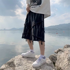 DA101-P40短裤男士夏季宽松休闲痞帅五分裤大裤衩外穿裤头潮流，男装牛仔裤，星座603-2