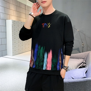 男士卫衣长袖薄款上衣服男装春秋韩版青少年宽松潮流打底衫P25图片