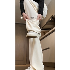 抖音品质春季新款INS垂感小标宽松直筒休闲裤B315-K24023-p50控68，男装休闲裤，电商B315