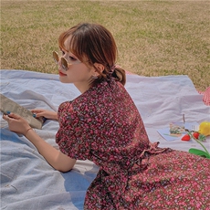 现货主推！2021夏季新款碎花连衣裙163-8800-P90-控138，女装连衣裙，拾菱