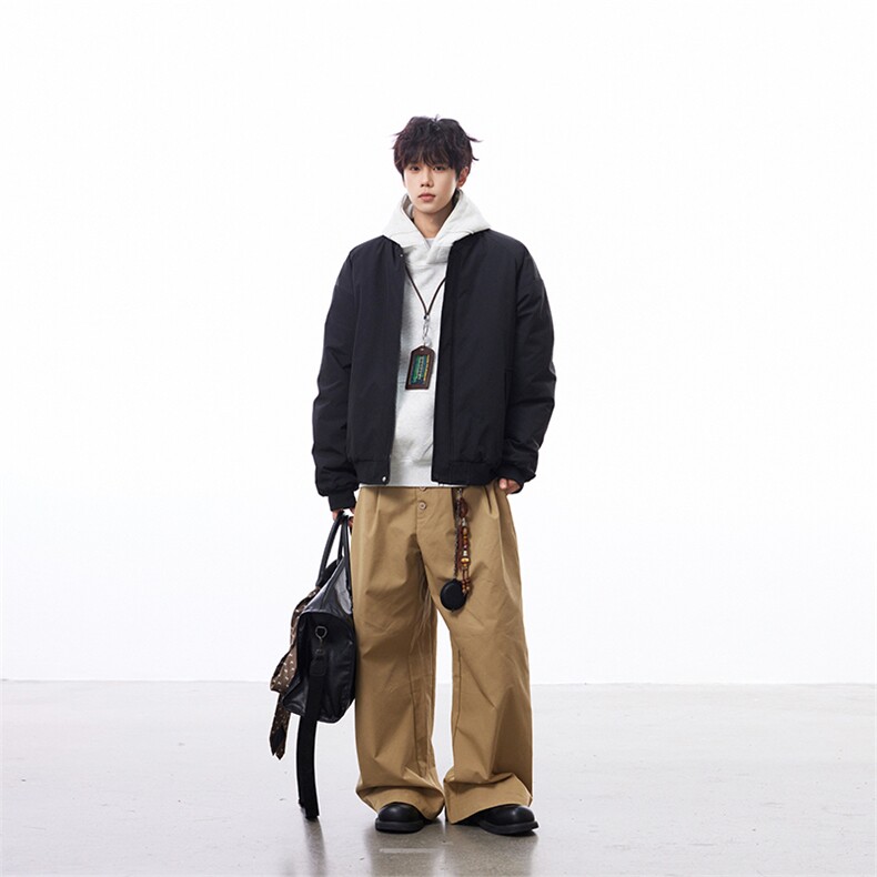 冬季clean纯色棒球服领棉服加厚短款棉衣HZ8815-特P68不议价,男装棉衣,星座610B-1