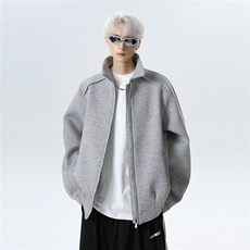 美式复古重磅外套男2025秋季新款拉链夹克卫衣JK707-P78，男装夹克，电商C307