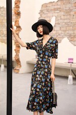 夏季新款连衣裙,女装连衣裙,蘑菇扣