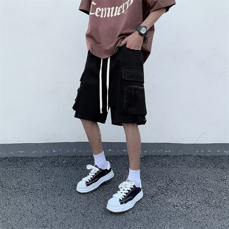 日常宽松型春秋休闲裤高腰时尚都市气质五分裤时尚潮牌男简约,男装休闲裤,星座716-3