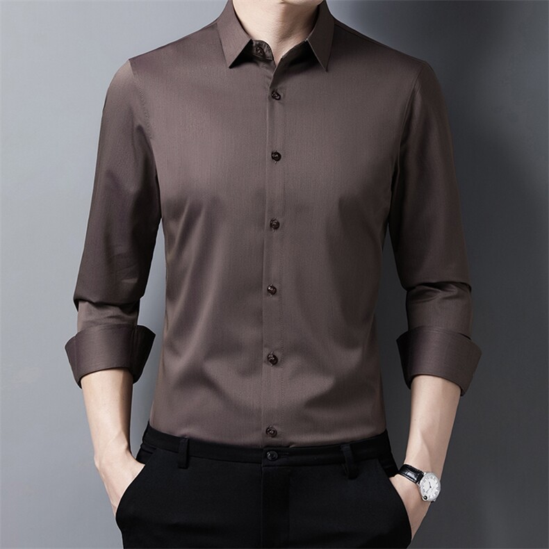 冰丝短袖t恤纯色衬衫领潮半袖男士凉感丅体恤中年商务休闲polo衫，男装衬衫，电商B212（原钱塘6029）