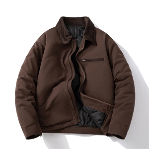 现货 4色翻领秋冬飞行服棉服情侣装夹克复古外套图片
